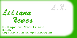 liliana nemes business card
