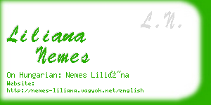 liliana nemes business card